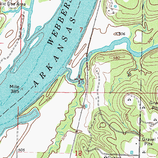 Topographic Map of Joe Branch, OK
