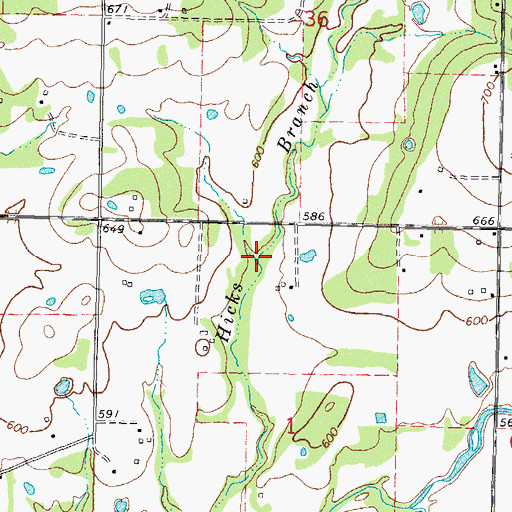 Topographic Map of Kale Dick Hollow, OK