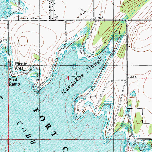 Topographic Map of Kardokas Slough, OK