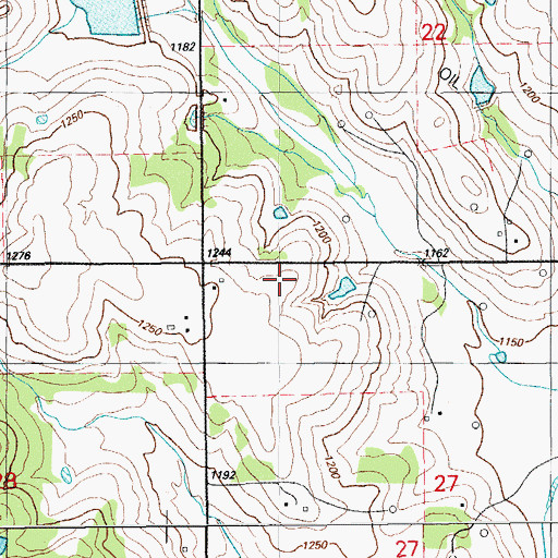 Topographic Map of Kechi School, OK