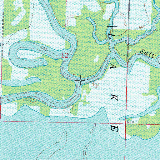 Topographic Map of Kentucky Creek, OK