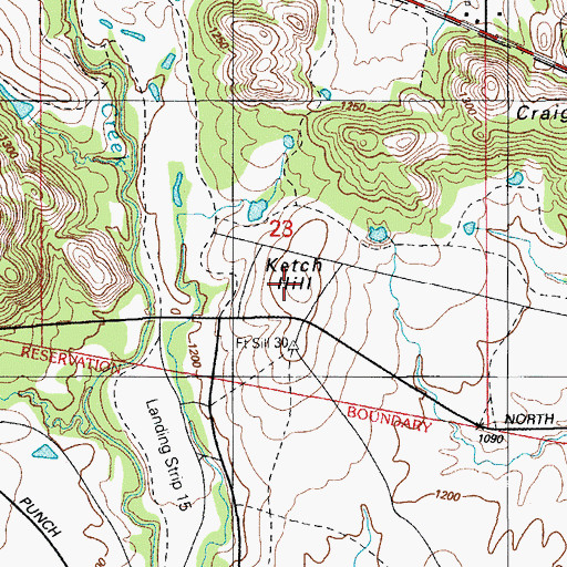 Topographic Map of Ketch Hill, OK