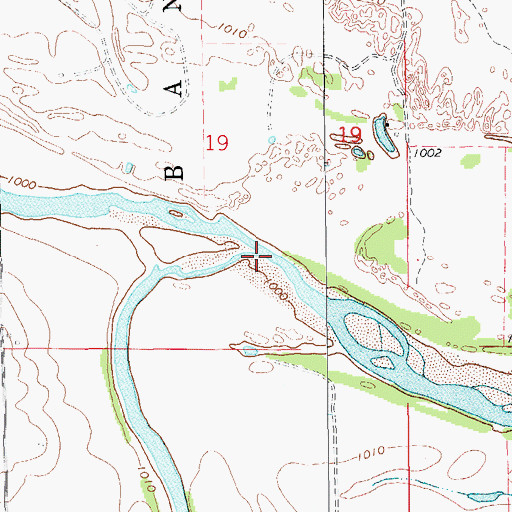 Topographic Map of Kingfisher Creek, OK