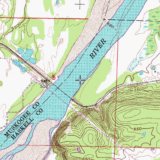Topographic Map of Kings Creek, OK