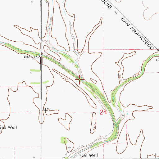 Topographic Map of Lake Creek, OK