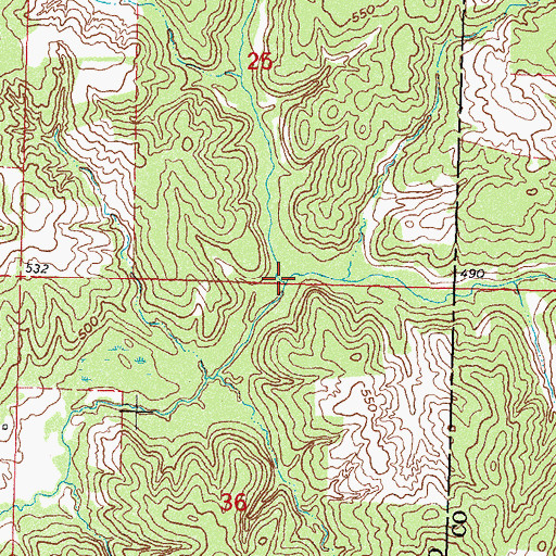 Topographic Map of Lamey Slash, OK