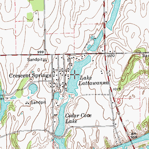 Topographic Map of Lake Lattawanna, OK