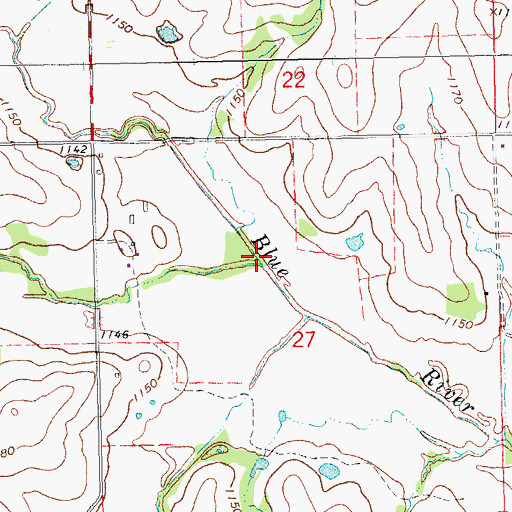 Topographic Map of Limestone Creek, OK