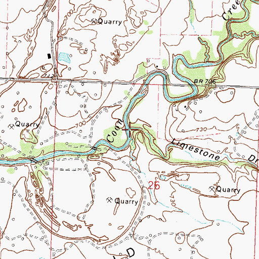 Topographic Map of Limestone Draw, OK