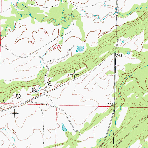 Topographic Map of Limestone Ridge, OK