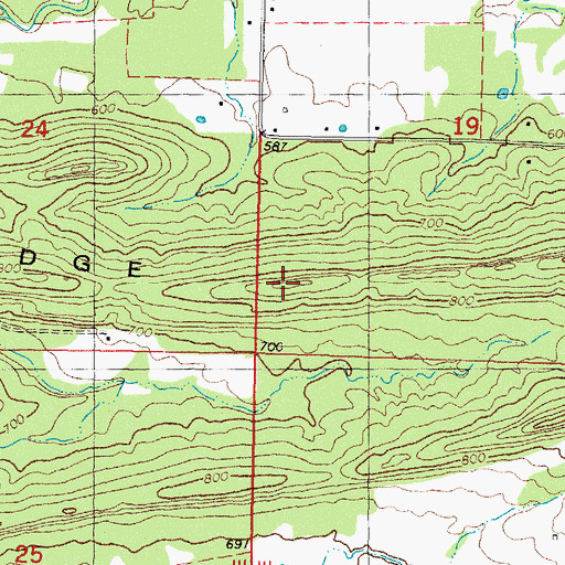 Topographic Map of Limestone Ridge, OK