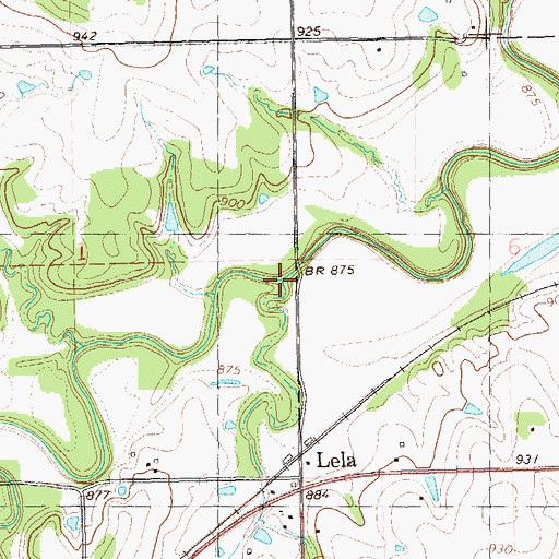 Topographic Map of Lion Creek, OK