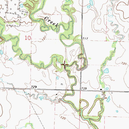 Topographic Map of Little California Creek, OK