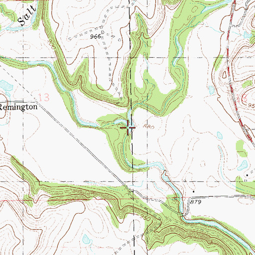 Topographic Map of Little Chief Creek, OK