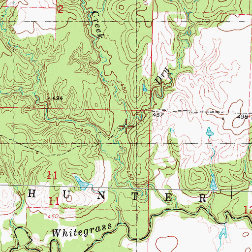 Topographic Map of Little Dry Creek, OK