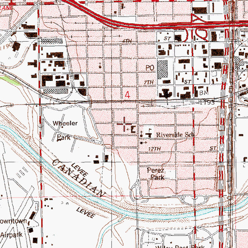 Topographic Map of Little Flower School, OK