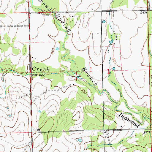 Topographic Map of Little Pecan Creek, OK