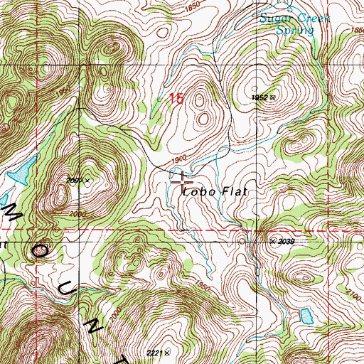 Topographic Map of Lobo Flat, OK