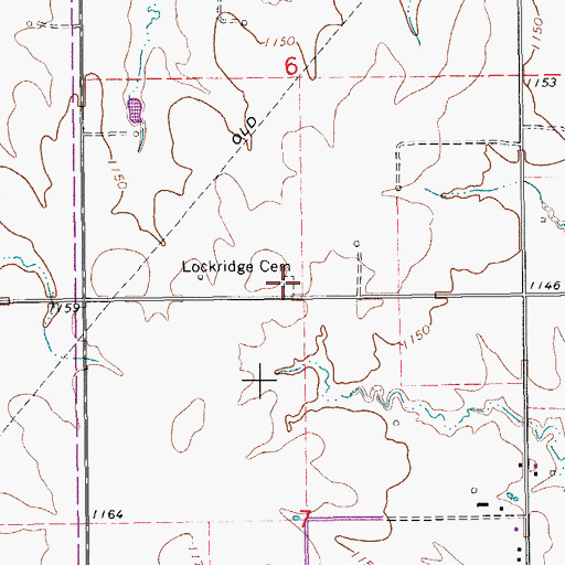 Topographic Map of Saint Patricks Cemetery, OK