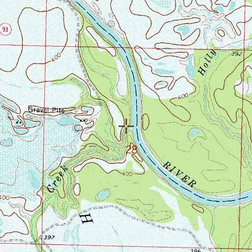 Topographic Map of Long Creek, OK