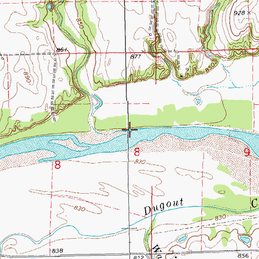 Topographic Map of Lost Creek, OK