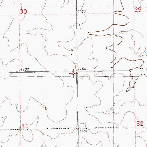 Topographic Map of Luella School, OK