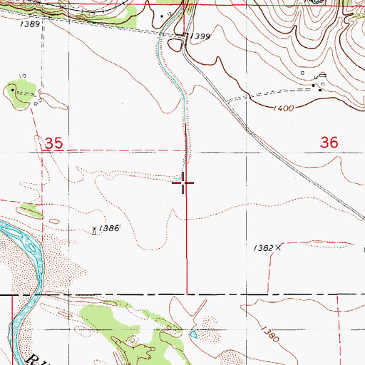 Topographic Map of Lumpmouth Creek, OK