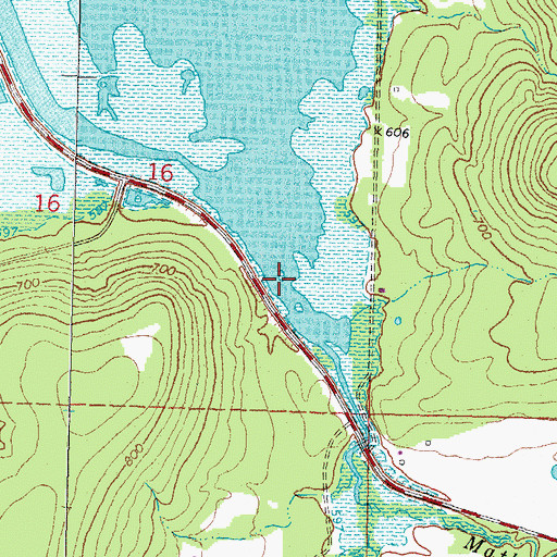 Topographic Map of Mathuldy Creek, OK