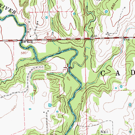 Topographic Map of McClellan Creek, OK