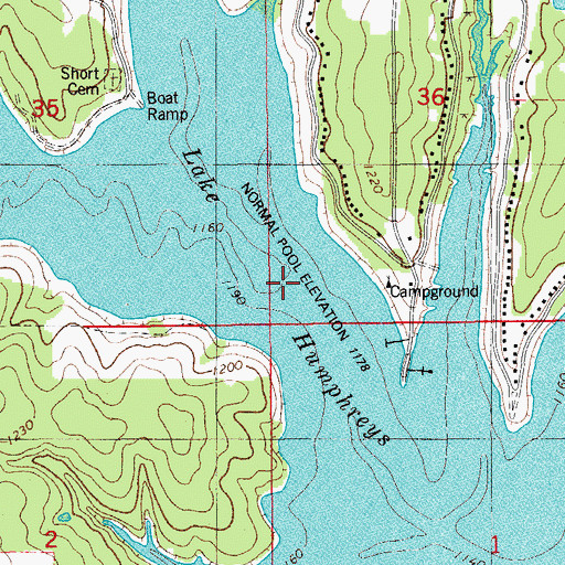 Topographic Map of McCubbin Creek, OK