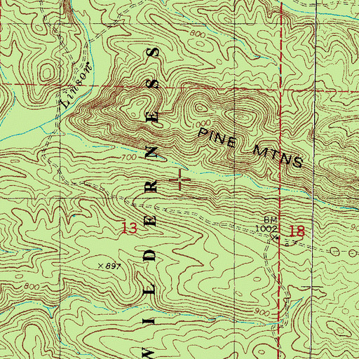 Topographic Map of McCurtain County Game Reserve, OK