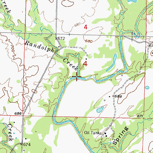 Topographic Map of McGee Valley, OK