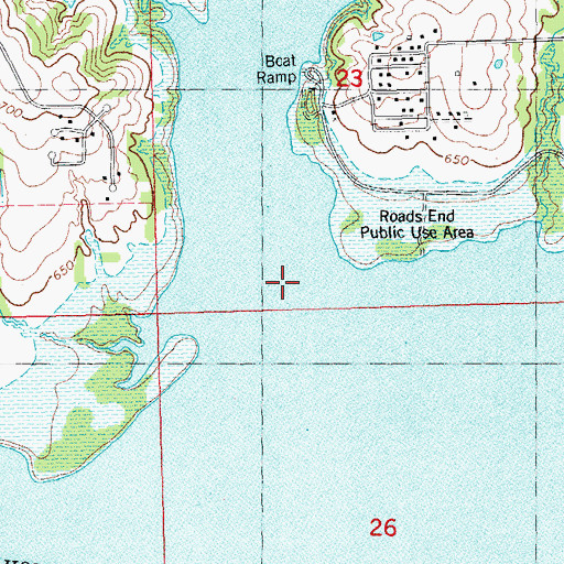 Topographic Map of McLaughlin Creek, OK