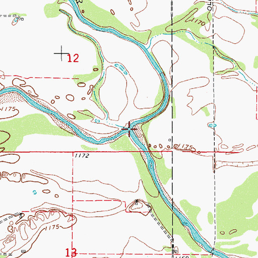 Topographic Map of Medicine Lodge River, OK