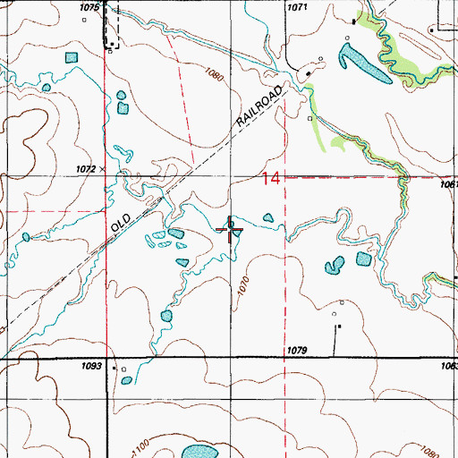 Topographic Map of Mercer Minnow Ponds, OK