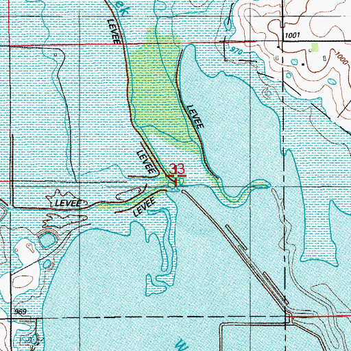 Topographic Map of Mills Creek, OK