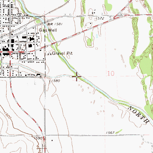 Topographic Map of Minnehaha Creek, OK