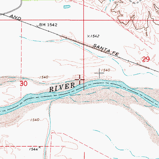 Topographic Map of Moccasin Creek, OK