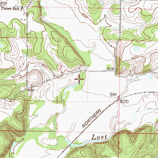 Topographic Map of Modoc Valley, OK