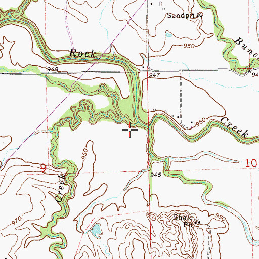 Topographic Map of Monkey Creek, OK