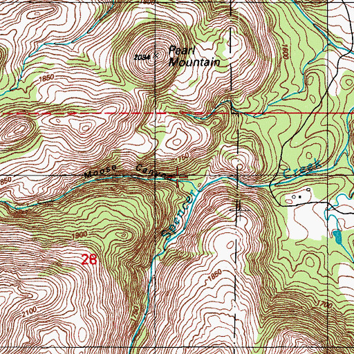 Topographic Map of Moose Canyon, OK