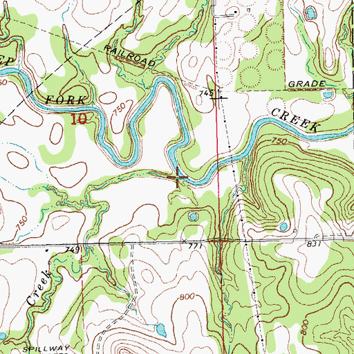Topographic Map of Morgan Creek, OK