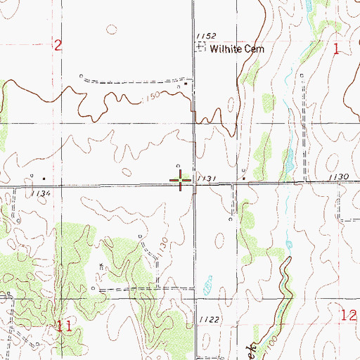 Topographic Map of Mound Ridge School, OK