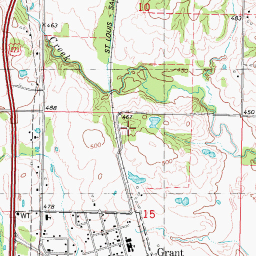 Topographic Map of Mount Olive Church, OK