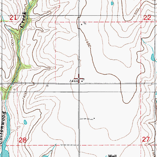 Topographic Map of Mount Vernon Church, OK