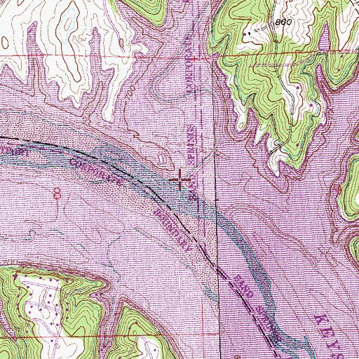 Topographic Map of Mud Creek, OK