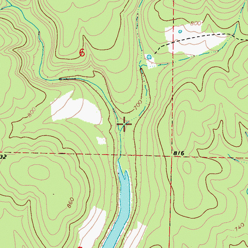 Topographic Map of Mud Spring Hollow, OK