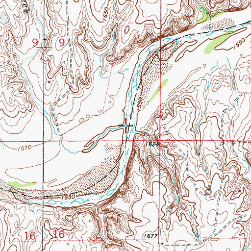 Topographic Map of Mulberry Creek, OK