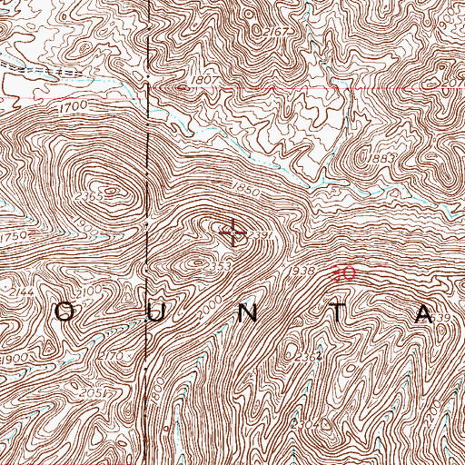 Topographic Map of Santan Mountains, AZ