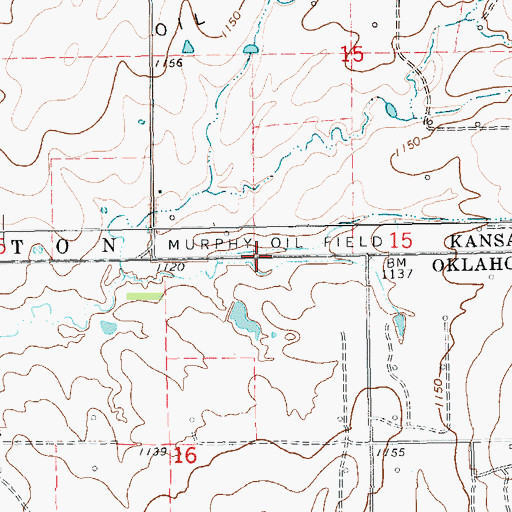 Topographic Map of Murphy Oil Field, OK